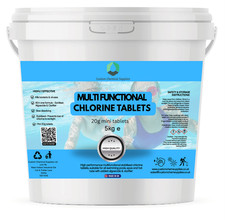 Multifunctional Chlorine Tablets 20g, 5kg, 4-in-1 Sanitiser Stabiliser Algaecide