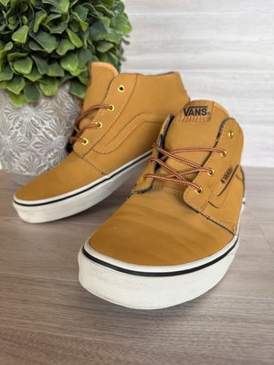 UNISEX Vans Chapman Waxed Leather Sneaker Shoe Oak Buff Mid Kids Youth 5.5