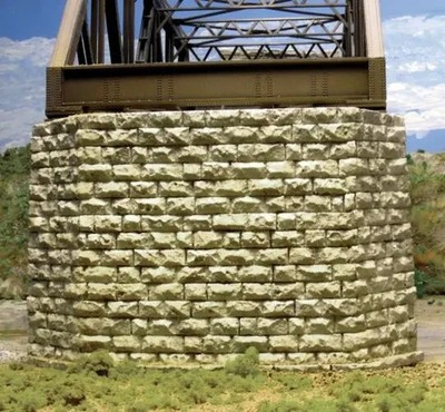 Chooch ~ Stone Bridge Pier Fits ~ Central Valley Double-Track Truss Bridge ~8432