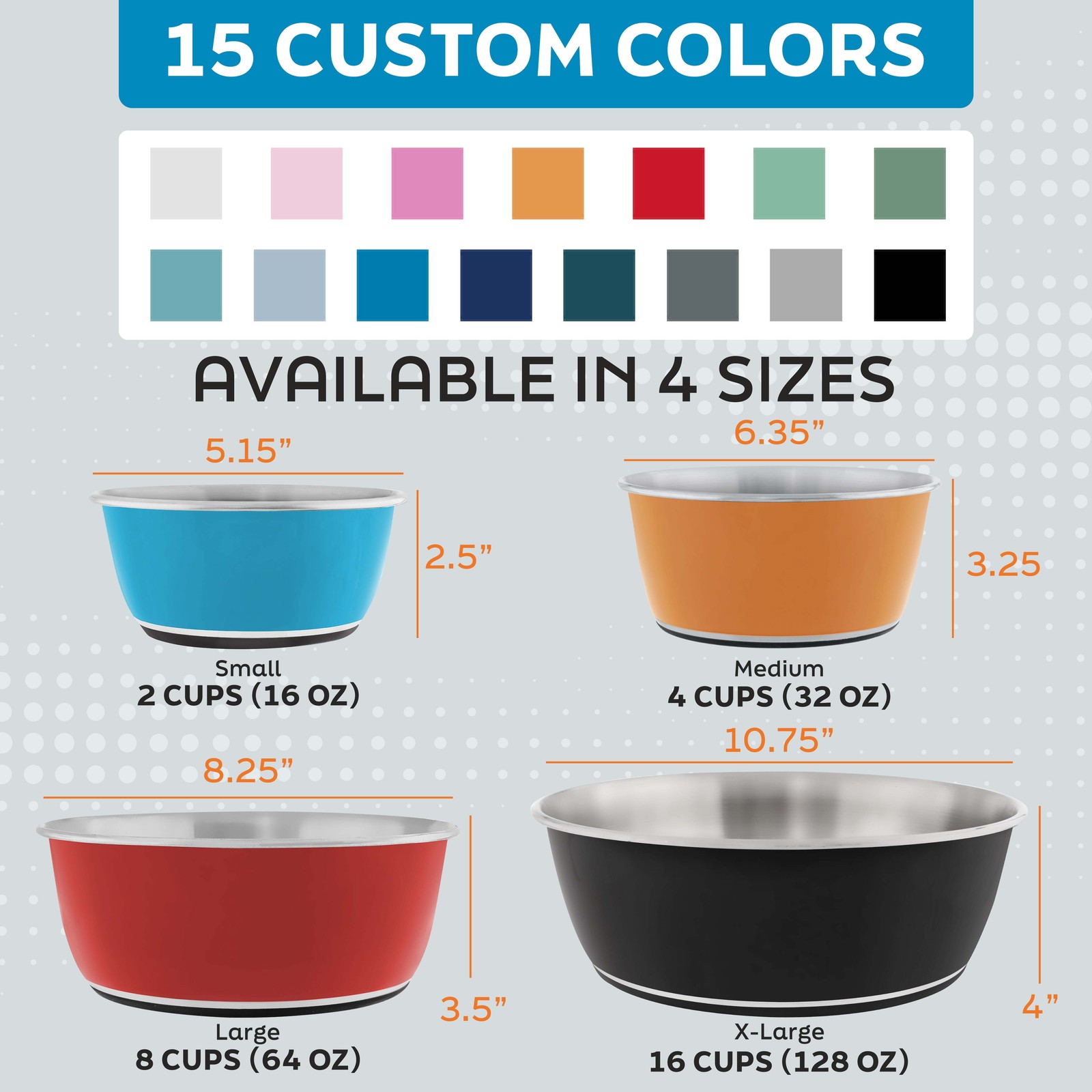 Master Pet Supply Pet Bowl With Anti Skid Base 16-Oz - Camo Patrol - 2 Pack