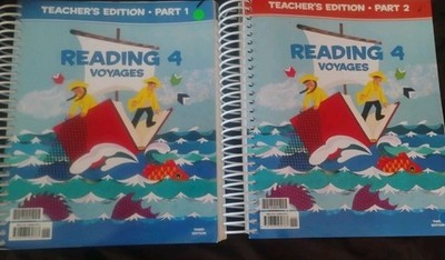 BJU Reading 4 Voyages, Teacher's Edition Part 1 & 2, Third Edition, Very Good