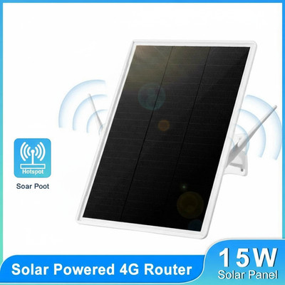 Solar WLAN Router 4G Outdoor IP66 Wasserdicht 15W Solarbetrieben 20000mAh Akku