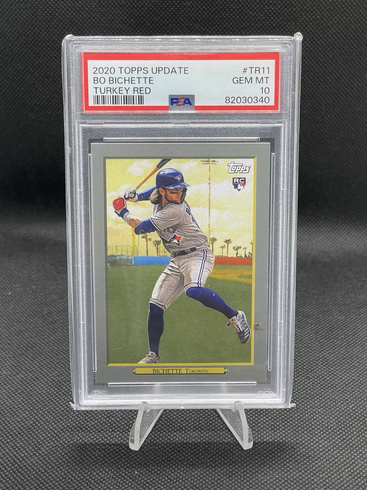 Bo Bichette #TR-11 Baseball Cards 2020 Topps Update Turkey Red trading card — raw and PSA graded price guide