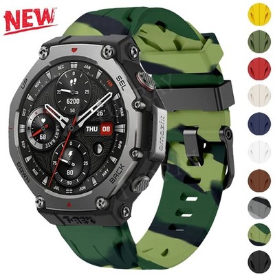 For Huami Amazfit T-Rex 3/T-Rex 2/T-Rex/T-Rex Pro Smartwatch Silicone Band Strap