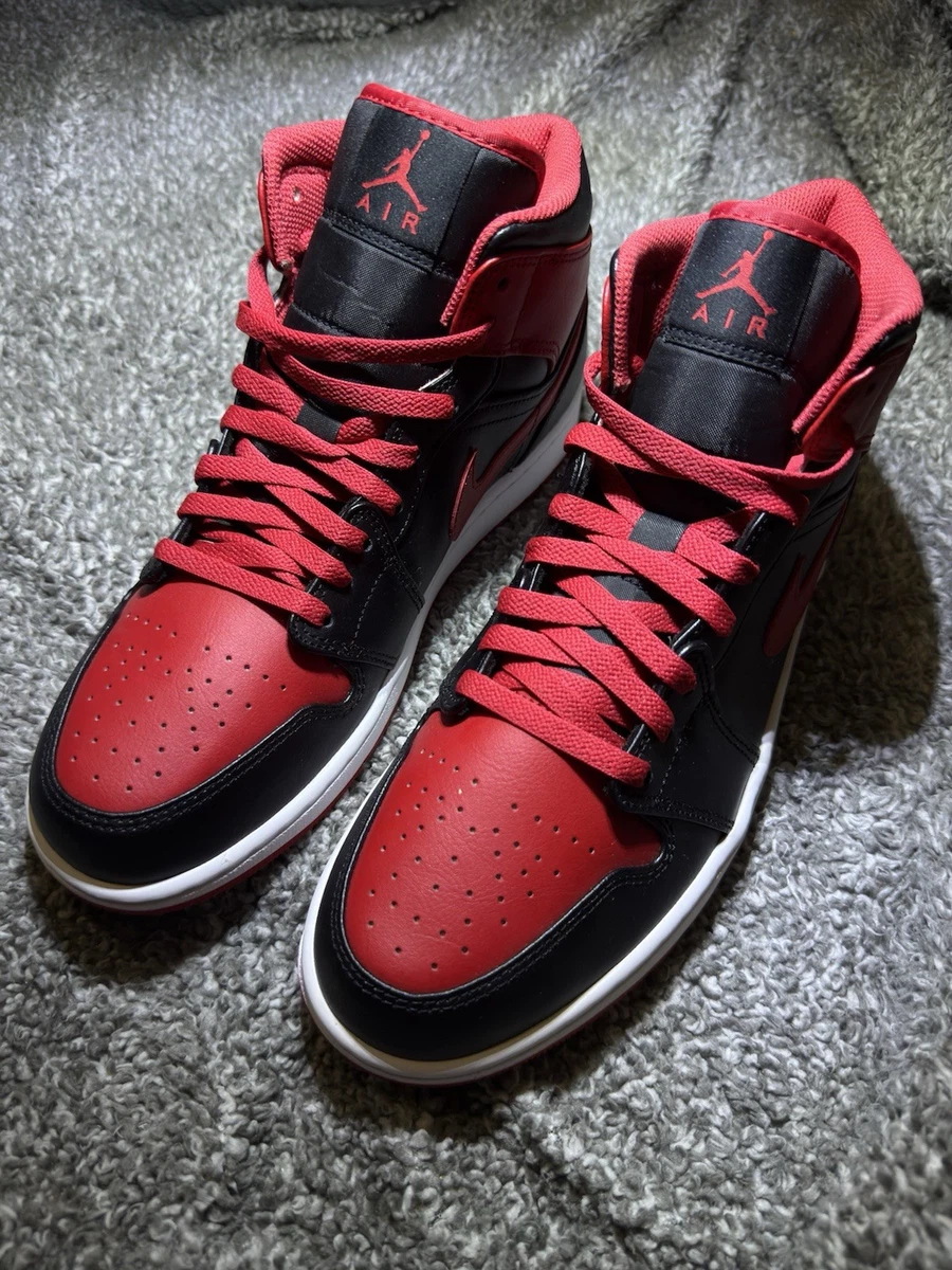 Preços baixos em Jordan 1 Mid Black Red | eBay