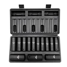 VEVOR Impact Sockets Set 13pcs Metric 6-Point 1/2in Drive Bit Ratchet Tool Kit