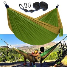 Camping Hammock 1 - 2 Person Outdoor Garden Portable Double Swing Hanging Bed