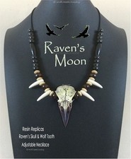 RAVEN SKULL NECKLACE TRIBAL Wolf Wisdom Power Goth Replica Crow Rebel Biker HOT
