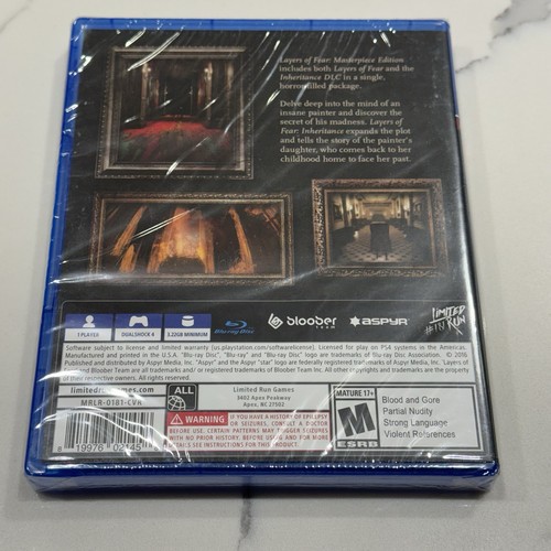 Layers of Fear (PlayStation 4 PS4, 2018) Brandneu Factory SEALED Limited Run - Bild 6 von 10