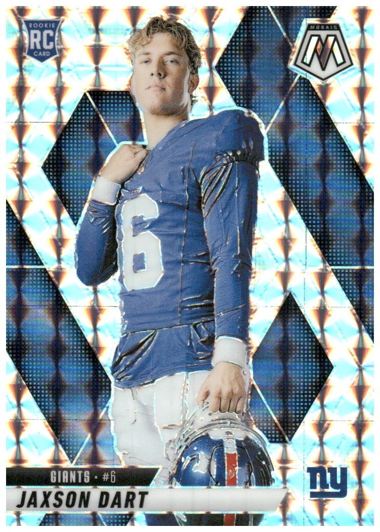 2025 Mosaic Silver Prizm Jaxson Dart #288 Jaxson Dart Giants RC Variation