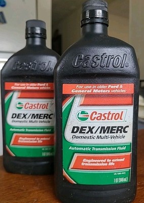 2 Pack - Castrol Transmax DEX/MERC ATF Automatic Transmission Fluid Quart Bottle