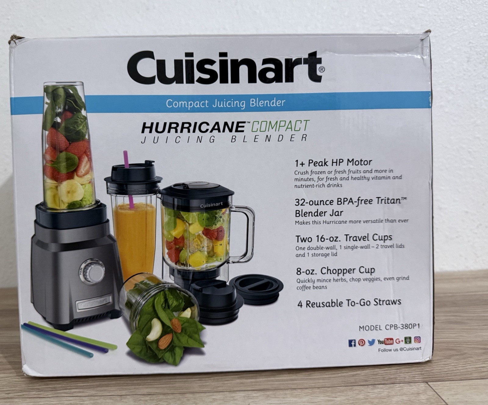 Hurricane 32 oz. 3-Speed Brushed Chrome Compact Juicing Blender Free Shipping