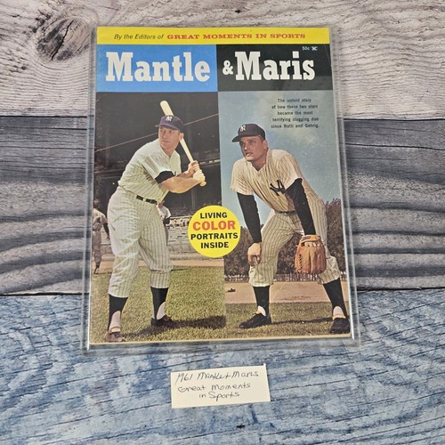 Mantle & Maris Nov. 1962 Great Moments in Sports Magazine M & M Jungen Vintage Slipcas - Bild 2 von 6