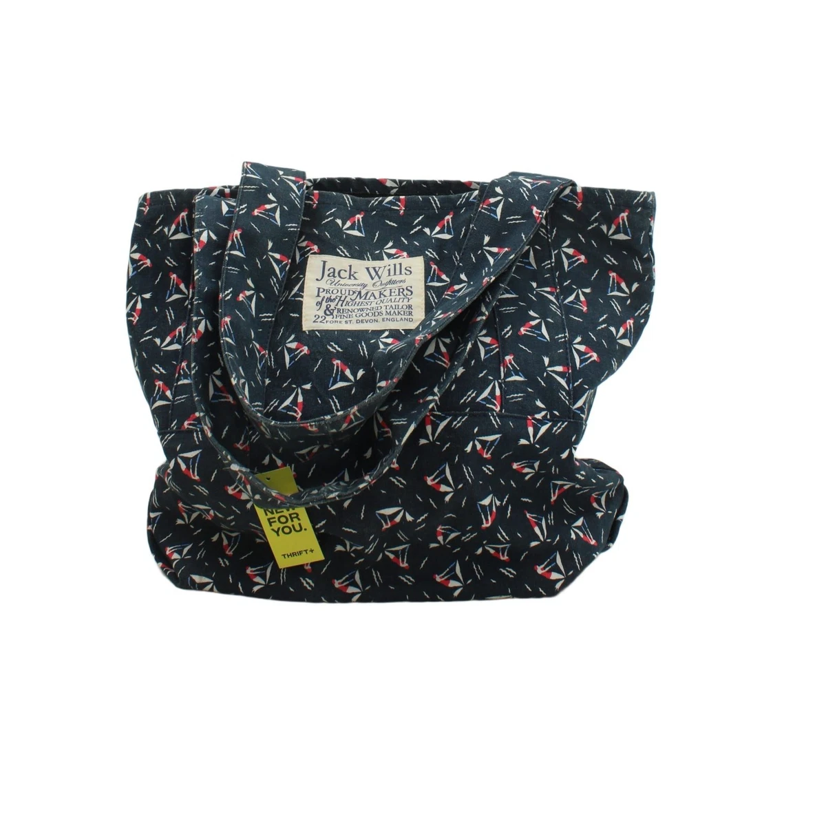 Sac Bandoulière Jack Wills Imprimé Fleuri - Grand Modèle 38x40cm - Poche Intérieure Et Grande Poche Extérieure - Occasion