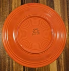 1930s Vintage FIESTA PLATE RADIOACTIVE RED ORANGE GLAZE DINNER PLATE 10.25"