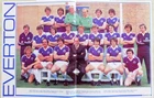 Vintage Original 1979 EVERTON F.C. Squad Gate-Fold Football Team Photo Print