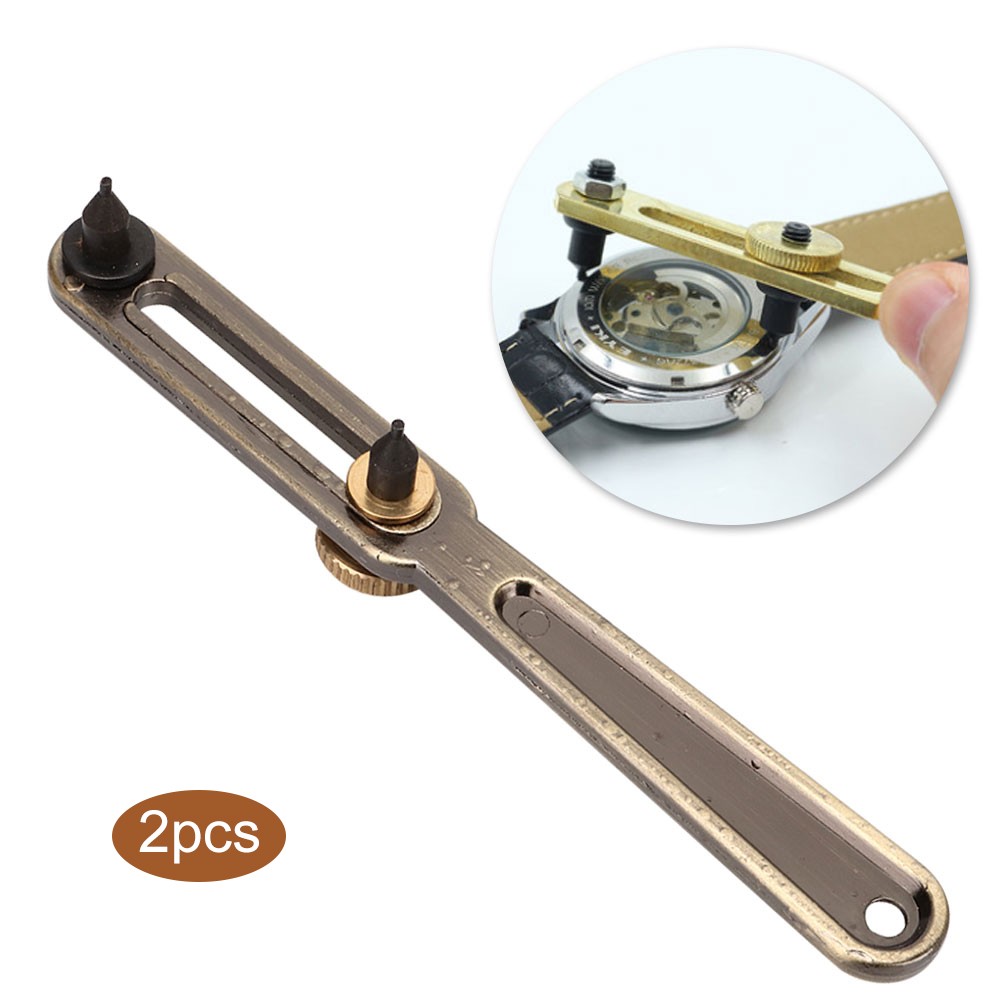 ⁺2pcs Watch Opener Two Feet Copper Watch Back Case Opener Repairing Tool