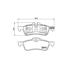 BREMBO P 06 032 Bremsbel�ge Hinten f�r MINI Hatchback Convertible