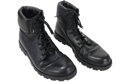 GUCCI Shoes Men's UK 8.5 Black Leather Lace Up Ankle Top Boots