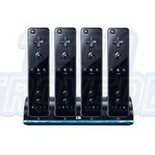 4x Batteria Ricaricabile + Caricabatterie Dock Station per Controller Nintendo Wii