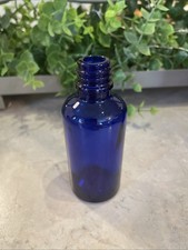Cobalt Blue 2 Oz /50ML Small Round Blue Glass Bottle