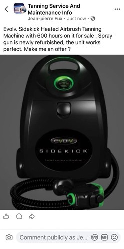 Evolv Sidekick Heated Airbrush Spray Tan Machine with Spray Tan Gun