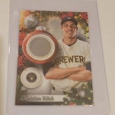Topps 2025 Holiday Mega Player Relic Christian Yelich #PR-CY Brewers