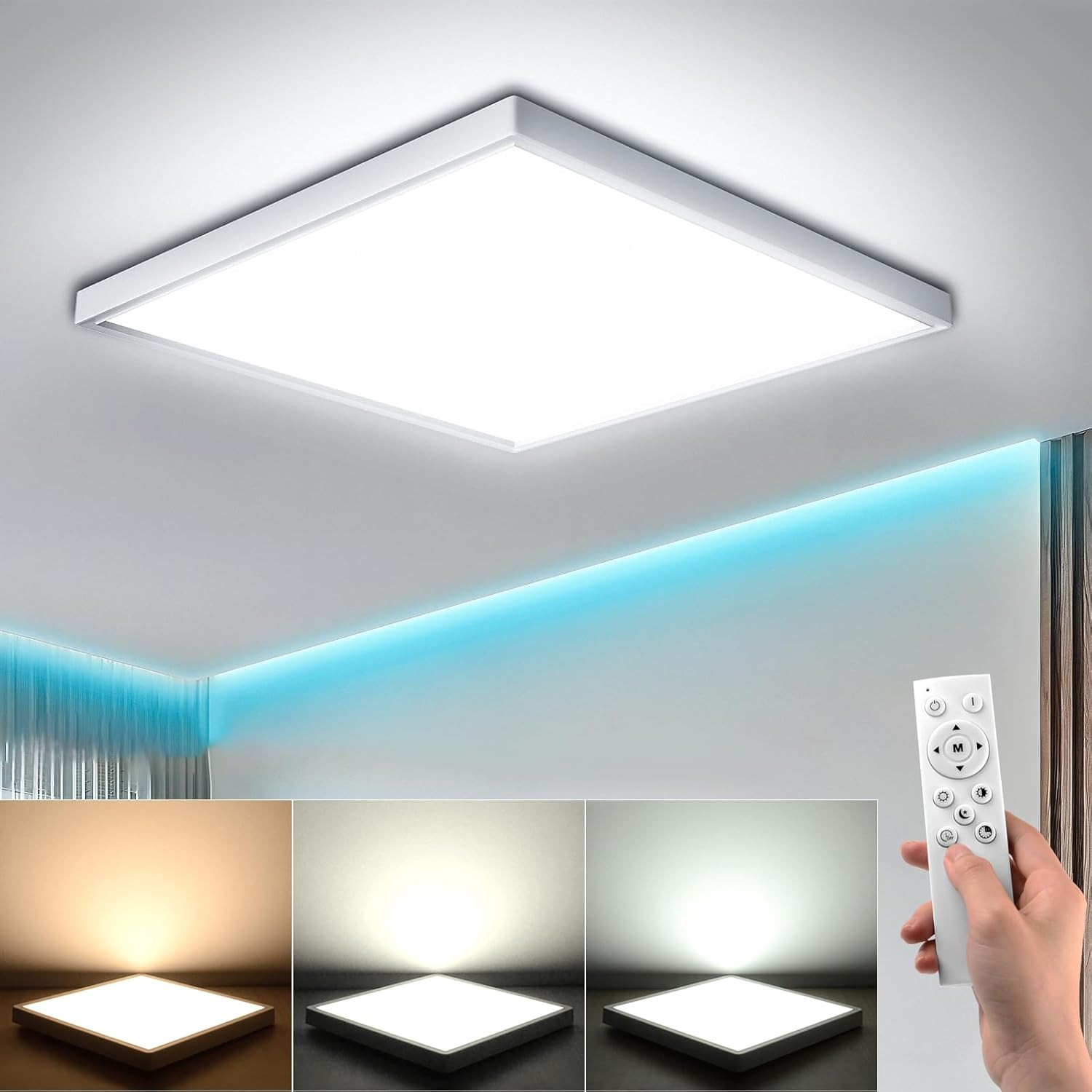 Plafoniera LED 36W con Telecomando: Illuminazione Smart per la Casa