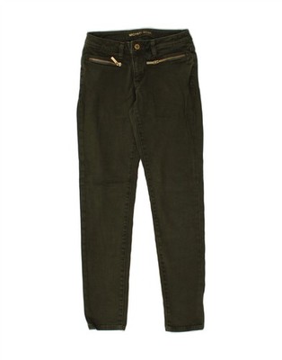 Michael Kors Damen Izzy Skinny Jeans US 2 XS W28 L29 Khaki Baumwolle AP10