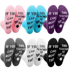 Ramede 6 Pairs Teacher Ankle Socks Bulk for Women If One Size, Style