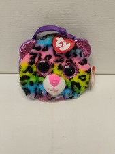 TY Gear Beanie Boos DOTTY Rainbow Leopard Wristlet Coin Purse with Strap MWMTs