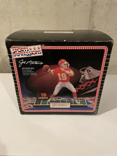 JOE MONTANA KANSAS CITY CHIEFS SPORTS IMPRESSIONS SIGNED FIGURINE STATUE /1500