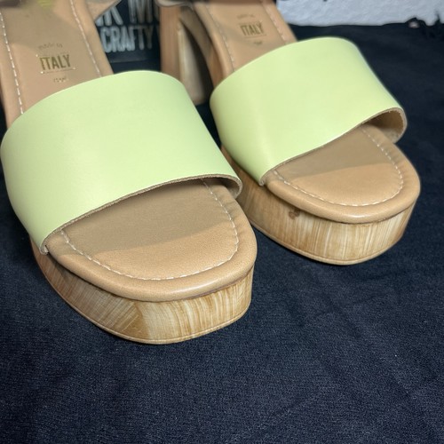 Seychelles Manila Tacchi 8,5 Pelle Verde Chiaro Platform | Made in Italy | Nuovo - Foto 7 di 12