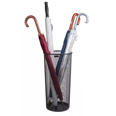 Umbrella Stand Walking Cane Rack Wrapping Paper Holder Metal Mesh 10.25 In. L X