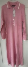 NWT Pretty Tecrew Maxi Dress Women’s XL Soft Pink W/ White Accents - Quick Ship