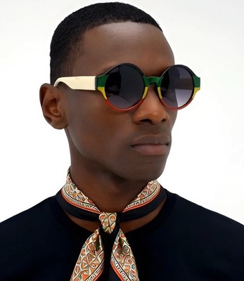 Sunglasses Sophisticated Men Modern Eyewear Circle Shape Hip Hop Rapper Glasses