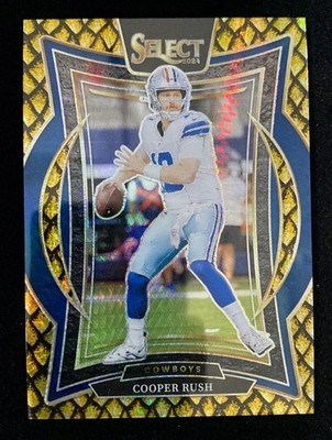 2024 Panini Select Concourse Gold Dragon Scale Cooper Rush 03/10 