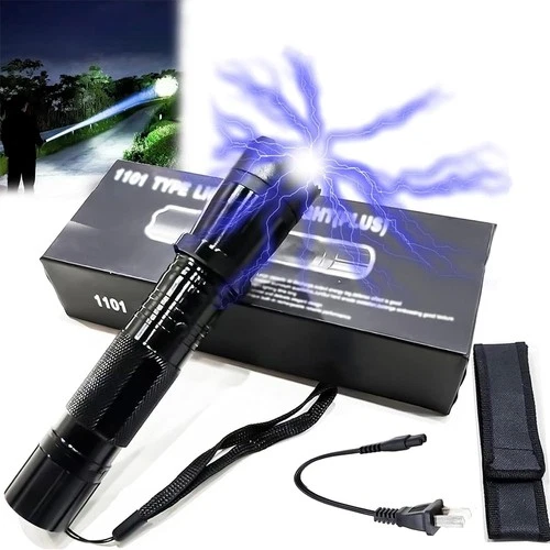 Torcia LED tattica super luminosa portatile luce da lavoro ricaricabile
