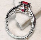2CT Heat Treated Rubellite Tourmaline 925 Sterling Silver Filigree Ring Sz 6 MP2 — photo 3