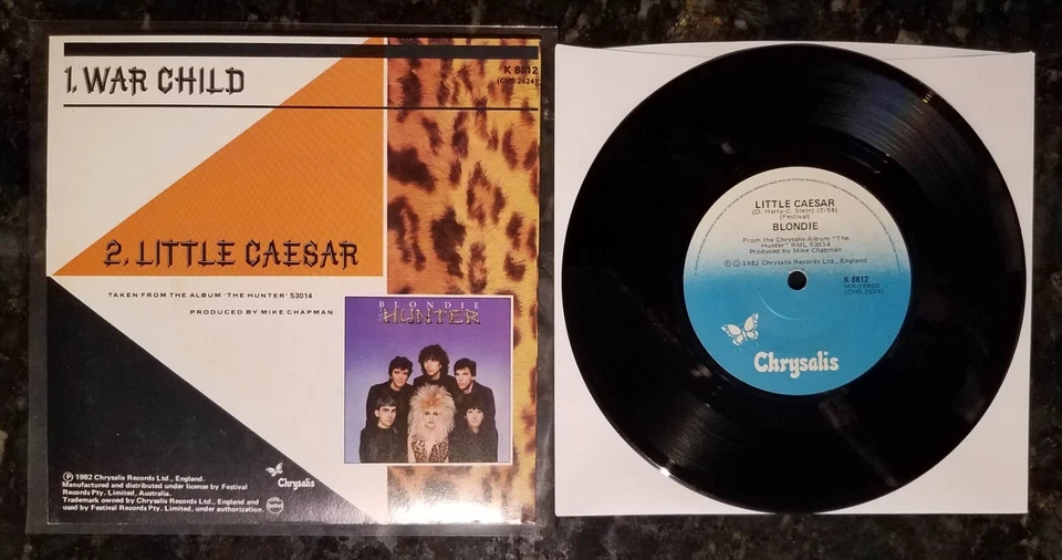 Blondie 1982 War Child 7" 45 NEW ZEALAND Chrysalis K 8812 Near Mint - image 4 of 4