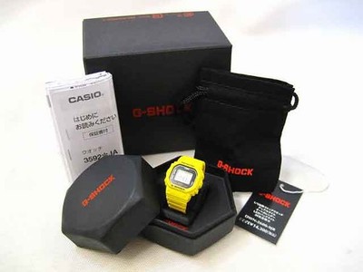 Casio G-Shock DWN-5600-9JP Ring Watch Yellow Used Good Condition