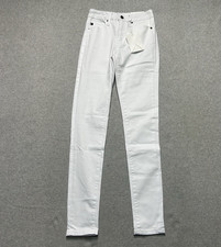 KanCan Jeans Womens 25 White High Rise Super Skinny Stretch Denim