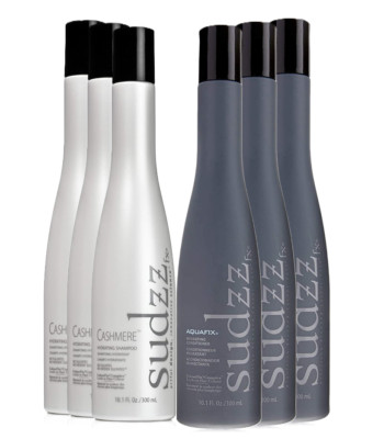 Sudzz FX Cashmere Hydrating Shampoo & AquaFix Hydrating Conditioner Pack of 6