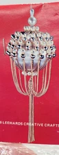 LeeWards GOLDEN DRAPE Makes 1 Vtg Sequin Bead Christmas Ornament Craft Kit