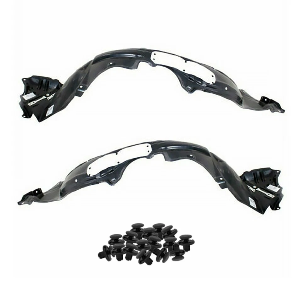 Juego de forro de guardabarros delantero izquierdo y derecho con clips para Toyota Prius V 2015-2018 Foto 2 de 4