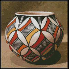 Native American Pottery Counted Cross Stitch CHART No. 21-147