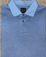 Mens Jos A Bank Classic Collection Short Sleeve Striped Polo Shirt XL - EUC