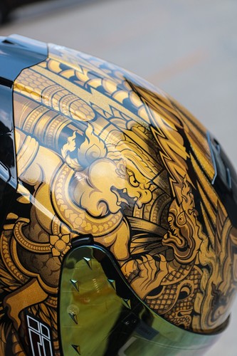 Motorcycle helmet ID ZRO GARADA Limited Collection : GARADA BLACK GOLD - Imagen 6 de 11