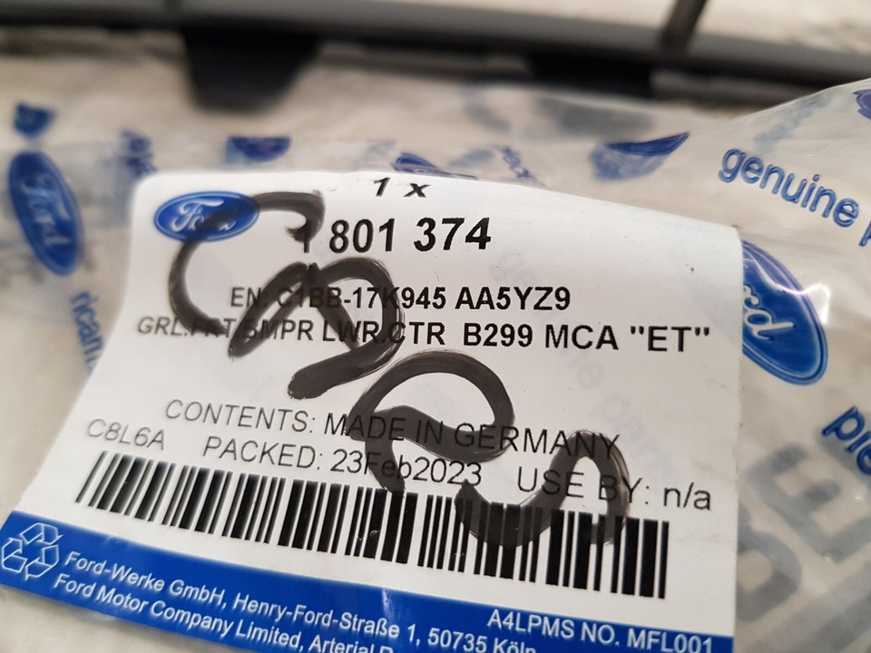 GENUINE FORD FIESTA 20132017 FRONT BUMPER LOWER GRILL C1BB17K945AA