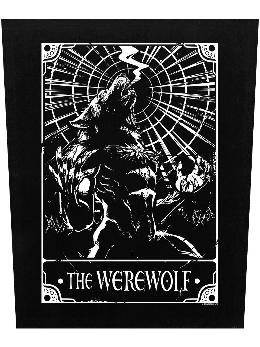 Deadly Tarot Back Patch The Werewolf Backpatch Black 29.5x36cm